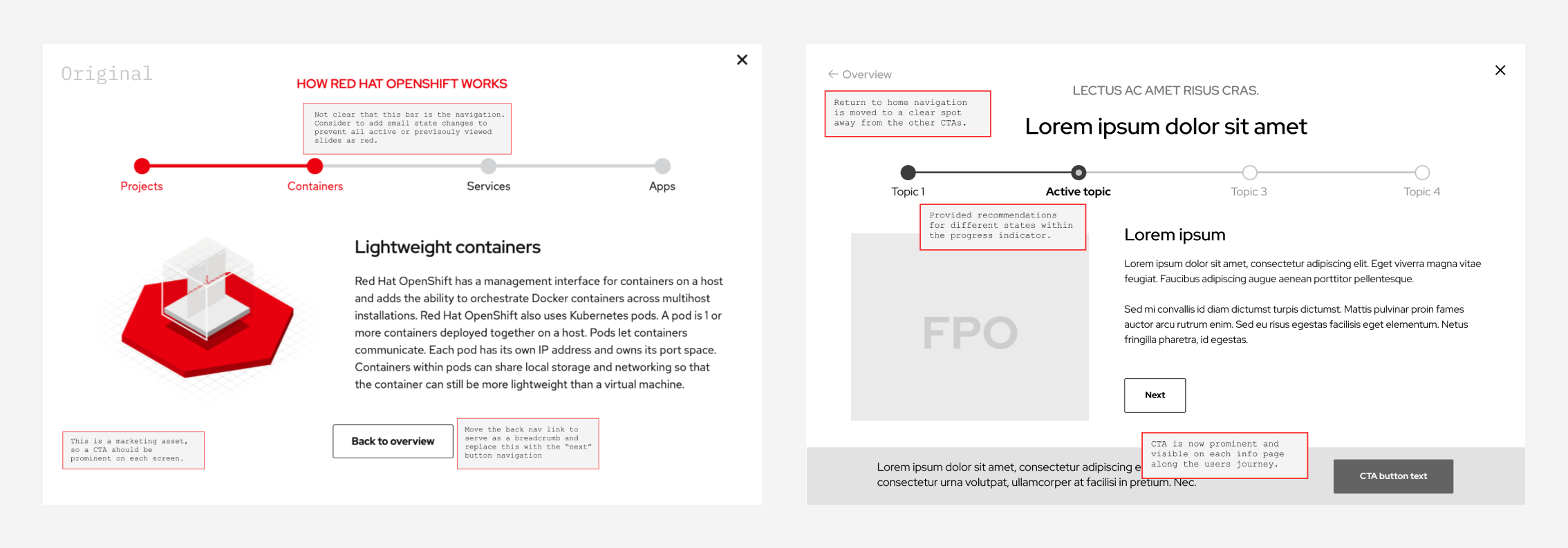 another comparison of original modal and proposed wireframe